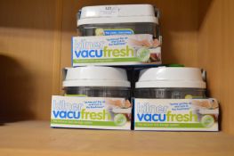 Three Vacufresh Storage Containers
