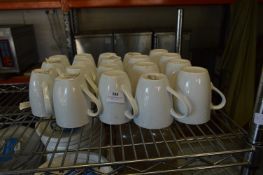 Nineteen Assorted White Cups