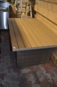 *George at Home Simulated Rattan and Composite Wood Patio Dining Table in Natural Finish (to Seat up