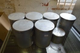 6 Aluminium Storage Containers