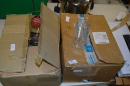 Two Boxes of London Pride and Jennings Branded Pint Glasses