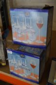 Three Boxes of Six Maniere 15cL Wine Glasses