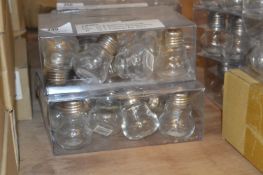Twelve Sets of Light Bulb Style Salt & Pepper Pots