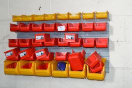 *Set of Storage Bins with Wall Rack