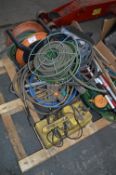 *Pallet Containing Assorted Hoses, Vehicle Washing Brushes, Karcher Pressure Washer, etc.