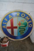 *Circular Alfa Romeo Perspex Sign