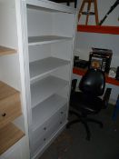 *Light Oak Open Fronted Bookcase over Drawers