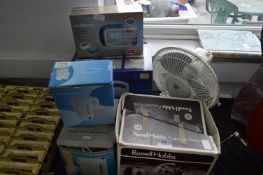 Kenwood Mixer, Russell Hobbs Kettle, Mini Kettles and a Table Fan