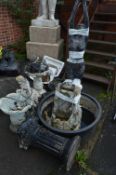 Five Assorted Garden Water Features with Pumps