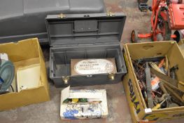 Plastic Toolbox Containing Assorted Fixings and Ironmongery