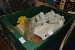 Box Containing Remembrance Plaques and Angels