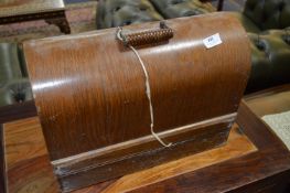 Oak Cased Hand Wound Singer Sewing Machine