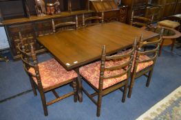Oak Extending Dining Table and Six Chairs