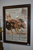 Framed Spanish Bullfighting Print