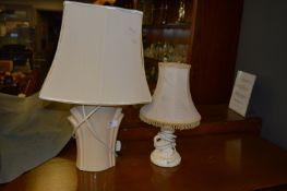 Two Table Lamps with Shades