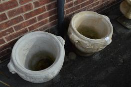 Pair of Precast Garden Planters
