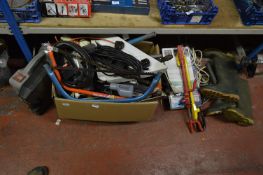 Assorted Handtools, Bow Saws, Steering Locks, Bicycle Helmets, Wellington Boots, etc.