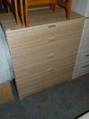 Light Oak Sideboard Unit with Drawers and Cupboards