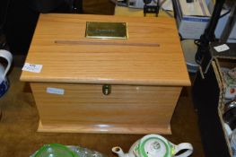 Oak Donations Box