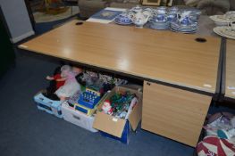 Light Oak Single Pedestal Desk