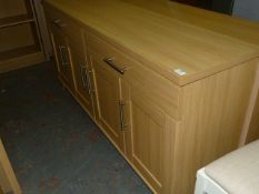 *Light Oak Sideboard Unit with Cupboards and Drawers