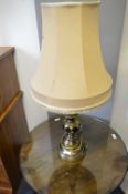 Brass Table Lamp with Shade