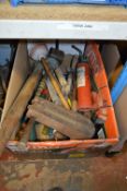 Box Containing Baseball Bat, Football Rattle, Blow Lamp, etc.