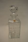 Cut Glass Lead Crystal Decanter with Stopper