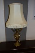 Decorative Brass Effect Table Lamp and Shade
