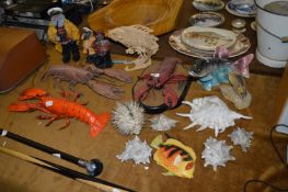 Assorted Fish & Crustacean Ornaments and Novelties