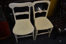 Two Painted Edwardian Chairs