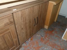 *Dark Oak Storage Cupboard with Antique Bronze Handles