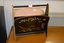 Black Lacquered Magazine Rack
