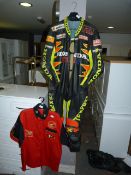 Texport One Piece Motorcycle Race Suit and a Honda VMN Shirt Size: Medium