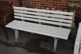 White Garden Bench