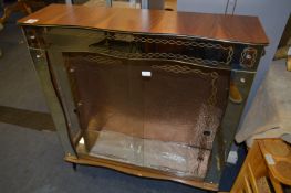 1950's Mirrored Display Cabinet with Sliding Glass Doors