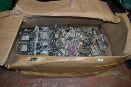 Box Containing Chrome Wine Racks