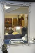 Wrought Iron Framed Bevelled Edge Mirror