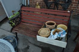 Garden Bench with Cast Iron Ends