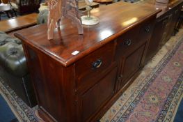 Solid Walnut Sideboard with Three Drawers