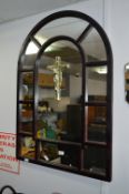 Sectional Framed Arch Top Wall Mirror