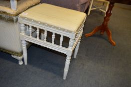 White Painted Edwardian Piano Stool