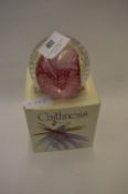 Caithness Cauldron Ruby Paperweight with Box