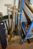 Ten Assorted Gardening Tools; Shovels, Spades, Forks, etc.