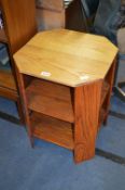 Oak Hexagonal Three Tier Occasional Table