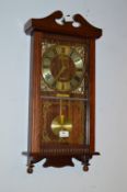 President Wood Cased Quartz Wall Clock