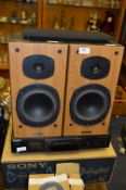 Pair of Tannoy Speakers and a Sony Minidisc Deck Model:MDS-JE440
