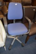 Gas Lift Typists Swivel Chair (Blue)
