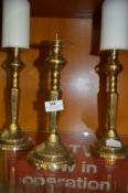 Three Church Style Candlesticks