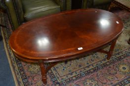 Mahogany Oval Topped Coffee Table